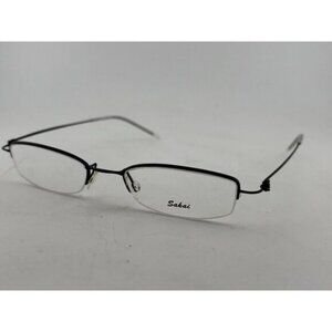 SAKAI Eyewear - 2455/01 50-18-135 Black Metal Wire Eyeglass Frames